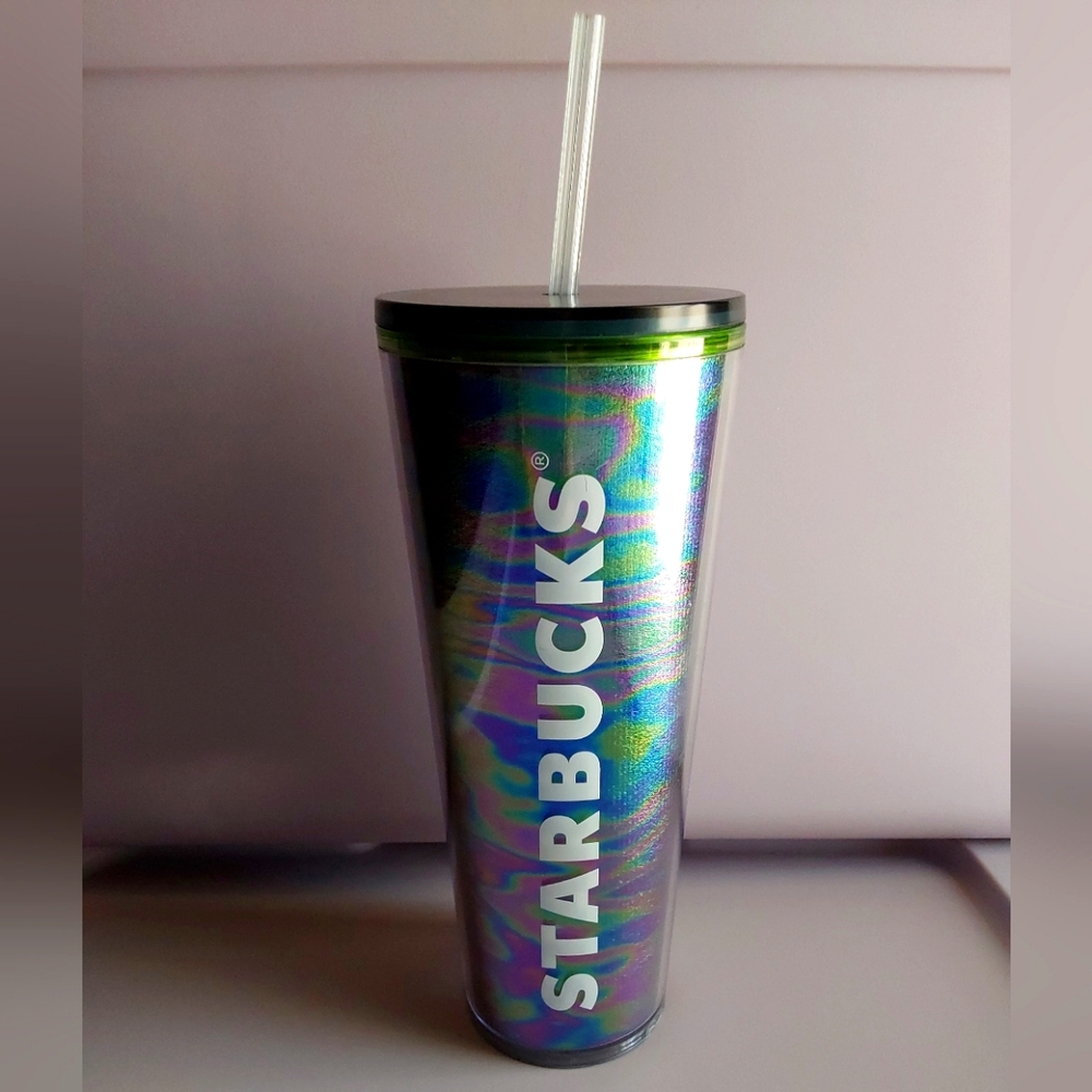 🌺 NWT 24oz. (Venti) Starbucks Metallic Print Designer Tumbler